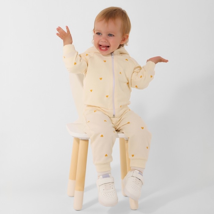 Костюм для девочки (толстовка, брюки) «Крошка Я» Unicorn, рост 62-68 см