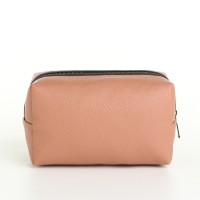 Косметичка на молнии о объёмная, маленькая, пудровая