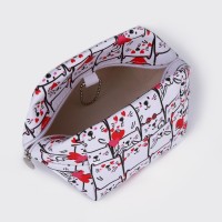 Мини косметичка на молнии подвесная, с принтом «Влюблённые котики», разноцветная