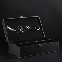 Набор для вина на 2 бутылки «Премьер» 4 предмета: штопор, пробка, воронка, кольцо