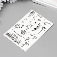 Татуировка на тело "Тонкие линии" 10х15 см