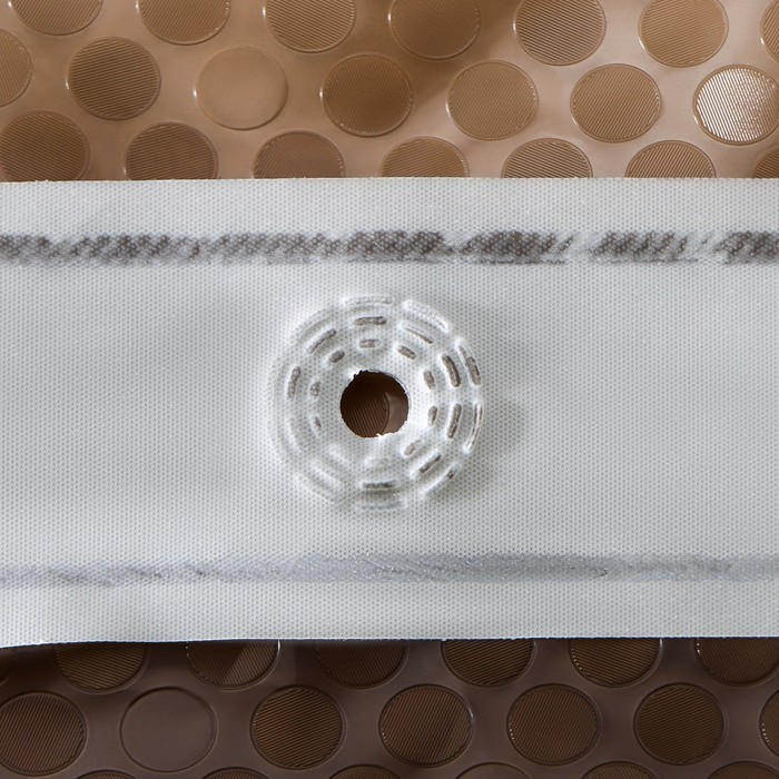 Штора для ванной Доляна «Диско 3D», 180×180 см, EVA, коричневый