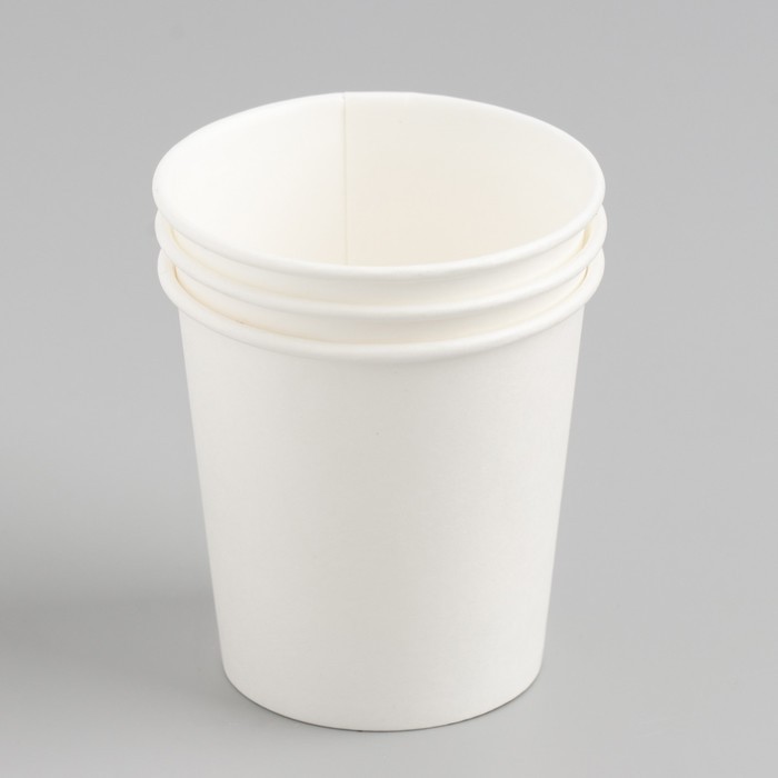 Стакан бумажный одноразовый «Белый» 100 мл